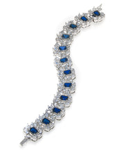 Sterling Silver Sapphire CZ Bracelet