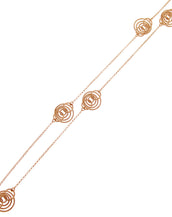 22k Rose Gold Plated Sterling Silver 30" Necklace