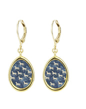 22k Gold Plated Small Equestrian Leverback Earring