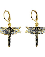 22k Gold-Plated Small Dragonfly Drop Earring