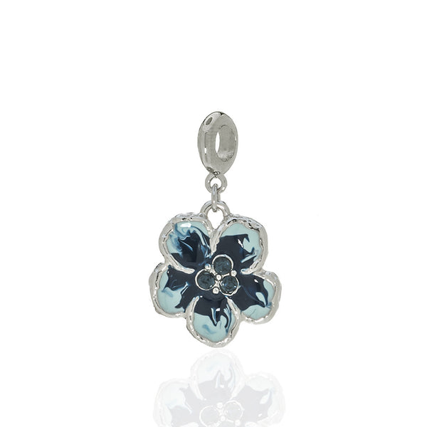 Orchid Evening Blue Mix Charm with Ring