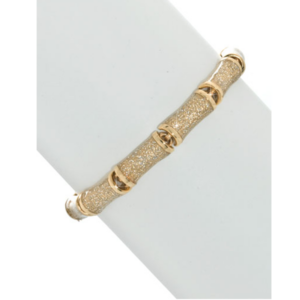 Gold Stardust Segmented Bamboo Bracelet