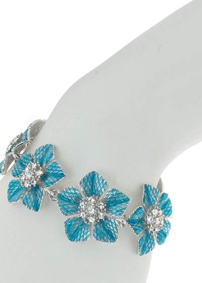 Turquoise online flower bracelet