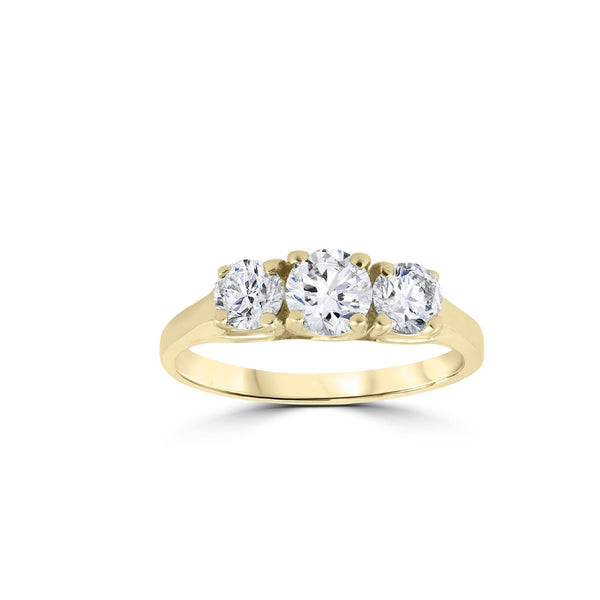 14k Yellow Gold Past Present Future Ring