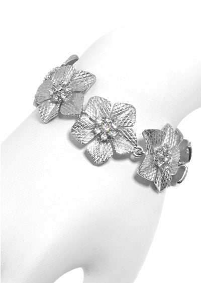 Garden of Love Silver Flower Bracelet