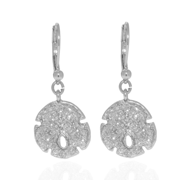 Stardust Silver Small Sand Dollar Earrings