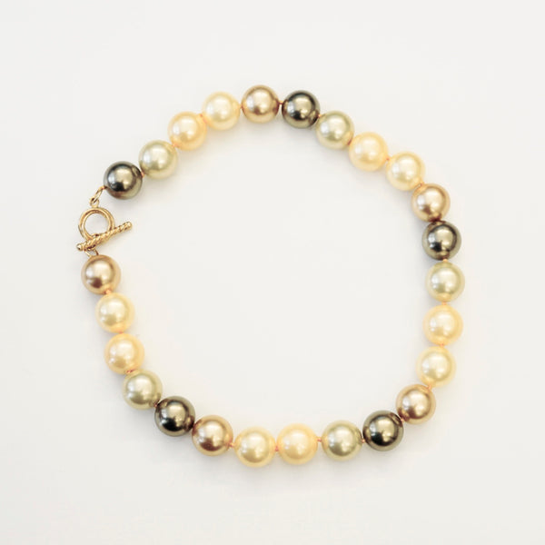 16" 14mm Mixed Pearl Necklace