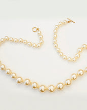 28" Graduated Cream Pearl Necklace