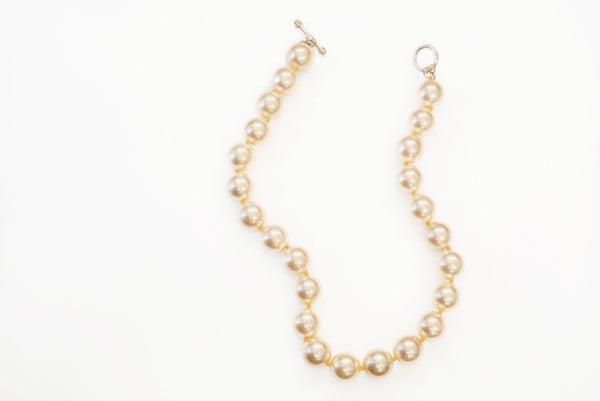 16" 14mm Apricot Pearl Necklace