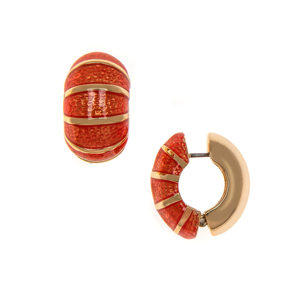 NEW Snakeskin Segmented Tangerine Reversible Hugs® Pierced