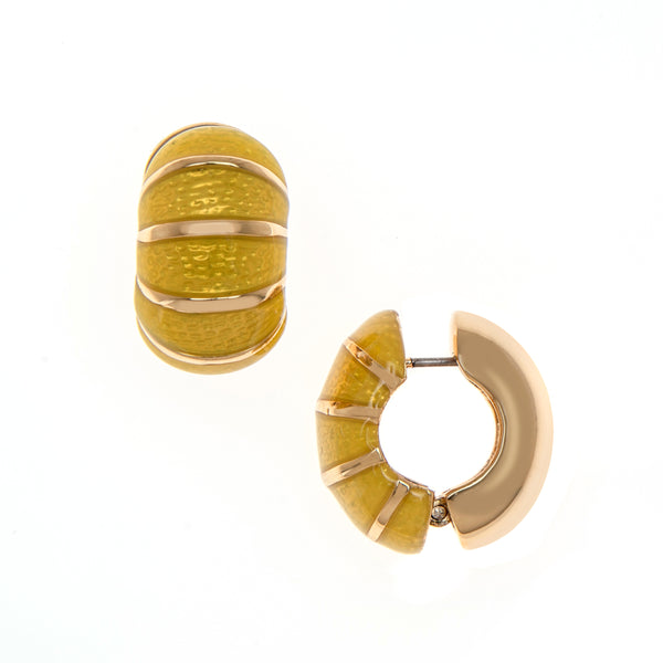 NEW Snakeskin Segmented Lemon Reversible Hugs® Pierced