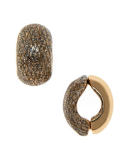 Goldtone Stardust Reversible Hugs® Clip Earrings