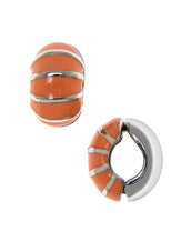 Silvertone Coral Segmented Reversible Hugs® Clip Earrings