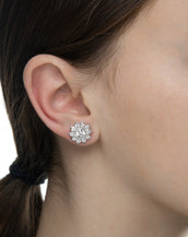 1.2 Carat Cubic Zirconia Button Earrings