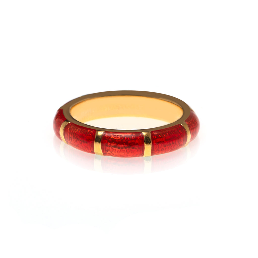 NEW  Blood Orange Segmented Bamboo Ring