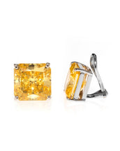 14K White Gold Canary Radiant Cut