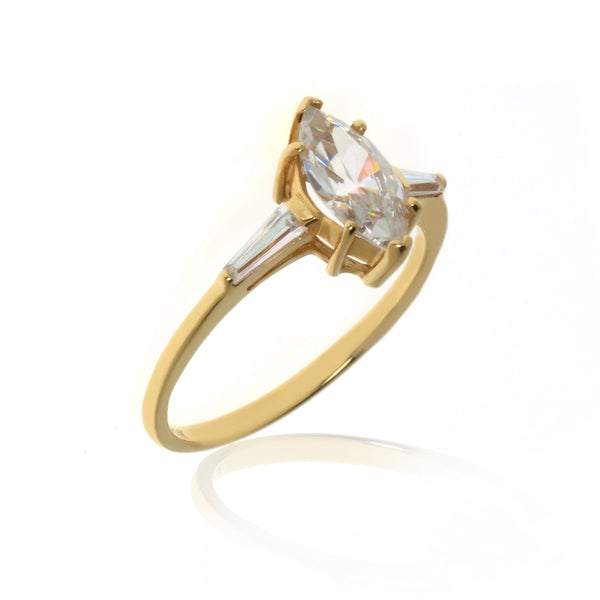 14K Yellow Gold Marquise Ring