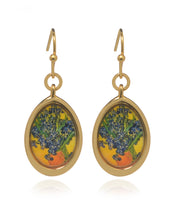 Gold Plated Small Irises Fish Wire Drop Earring