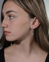 14K White Gold Tear Drop Earrings