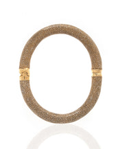 Snakeskin Goldtone Stardust Bangle Bracelet Large