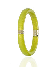 Yellow Snakeskin Bangle Bracelet