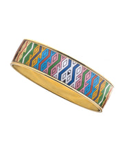 MAYA Aztec Diamond Pattern Bangle Bracelets 3/4"