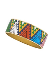 MAYA Aztec Triangle Pattern Bangle Bracelets 1"