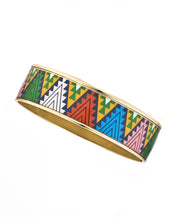 MAYA Aztec Triangle Pattern Bangle Bracelets 3/4"