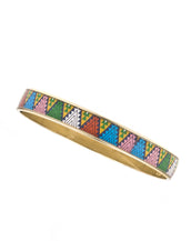 MAYA Aztec Triangle Pattern Bangle Bracelets 3/8"