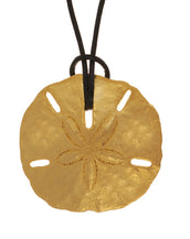 Sand Dollar Extra Large Disc On Leather Necklace