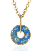 Van Gogh Almond Blossoms Disc Necklace