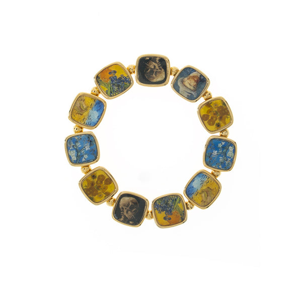 Van Gogh Goldtone Stretch Bracelet