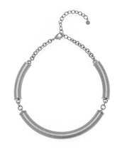 Silver Tone Snakeskin Necklace