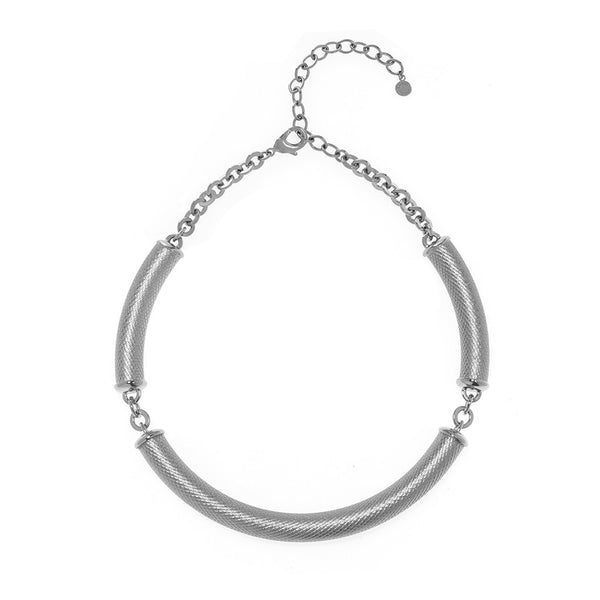 Silver Tone Snakeskin Necklace