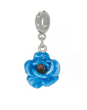 Garden Blue Rose Charm with Ring