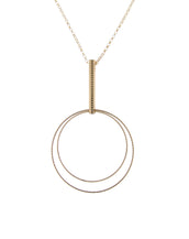 22k Gold Plated Sterling Silver Open Air Circle Necklace