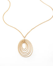 22k Gold Plated Sterling silver Oval Necklace 18"