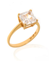 14K Yellow Gold Princess Cut Ring