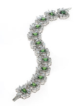 Sterling Silver Emerald CZ Bracelet