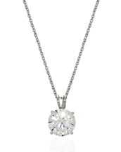 Sterling Sliver Round Cut Pendant 4ct