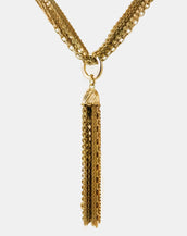 Multi Chain Tassel  Necklace 36"