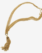 Multi Chain Tassel  Necklace 36"