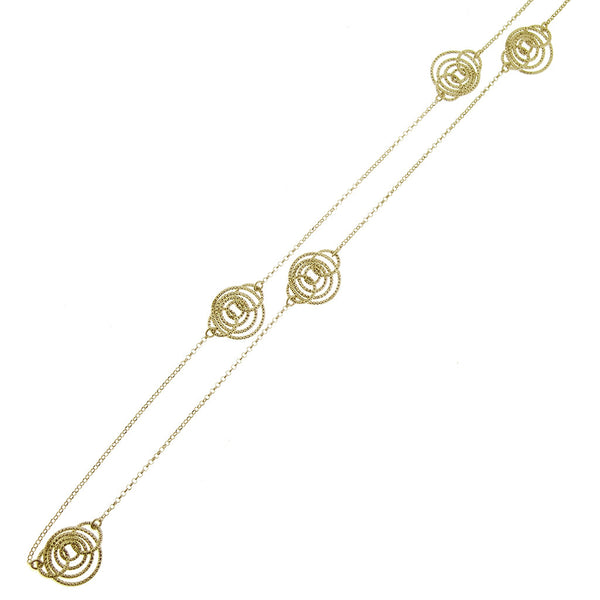 22k Gold Plated Sterling Silver 30" Necklace