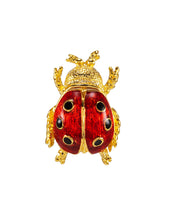 Goldtone Red Lady Bug Pin