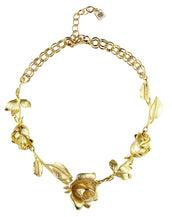 Les Roses 22k Gold Plated Necklace 16"