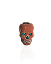 Me Me™ Rust Skull Charm With Green Eyes