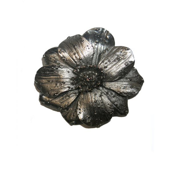Silver Tone Flower Pin