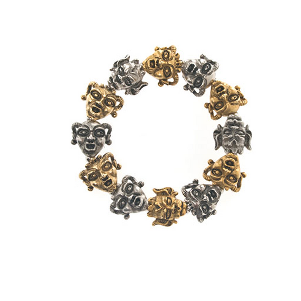Gargoyles Gold/Silver/ Tone Stretch Bracelet