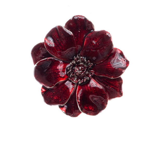 Giverny Garnet Flower Enhancer/Pin