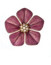 Garden of Love Fuchsia Flower Pin